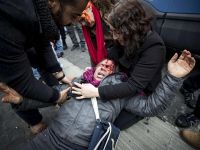 Roma'da Kürtler Erdoğan'ı protesto etti