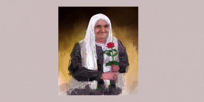 ABD'de yaşayan Kürt ressam Makbule Özer'i çizdi