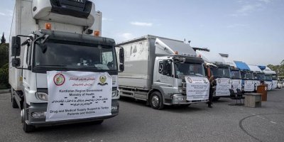 Kürdistan Bölgesi'nden deprem bölgelerine 8 tırlık ilaç ve tıbbi yardım