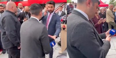 Ümit Özdağ'ın ekibi, K24 mikrofonunu kaldırttı "Biz işimizi yapıyoruz!"