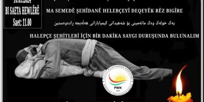 PWK: Halepçe Soykırımını Anmak Amacıyla Bir Dakikalık Saygı Duruşunda Bulunalım