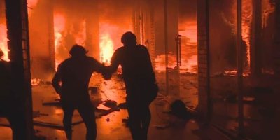 Erbil'in tarihi çarşısında yangın