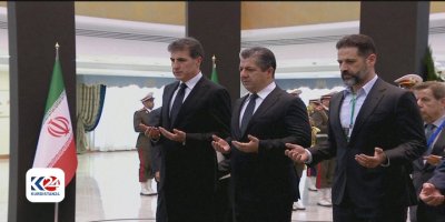 Neçirvan Barzani başkanlığındaki heyet Tahran'da cenaze törenine katıldı