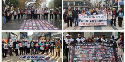 Dört kentte kayıpların akıbeti soruldu