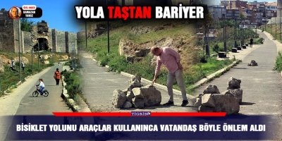 Bisiklet yolunu araçlar kullanınca vatandaş böyle önlem aldı