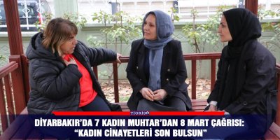 Diyarbakır’da 7 kadın Muhtar’dan 8 Mart çağrısı: “Kadın cinayetleri son bulsun”