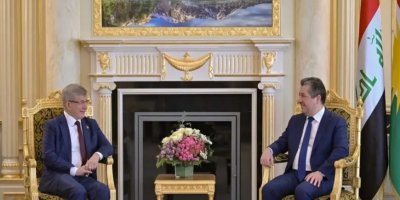 Mesrur Barzani, Ahmet Davutoğlu'nu kabul etti