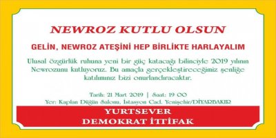 DAVETİYE: Gelin Newroz Ateşini Birlikte Harlayalım