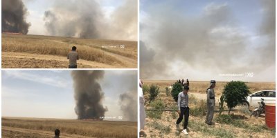 Kerkük’ün Pirde kasabasında Kürtlerin arazileri ateşe verildi