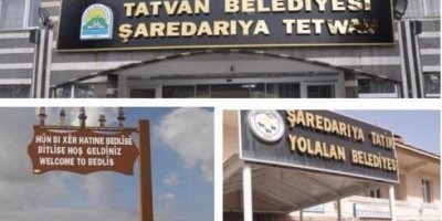 Kürtçe tabelanın kaldırılmasına sosyal medyadan #UyanBitlis etiketiyle tepki